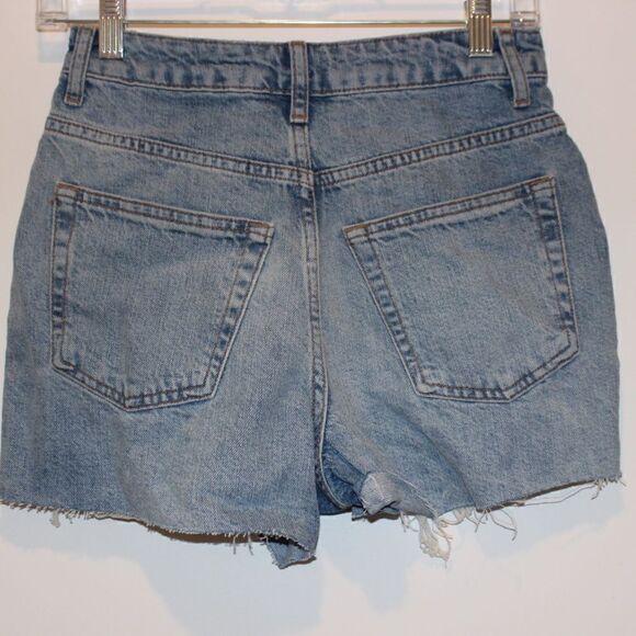 NEW TopShop High Waisted Jean Shorts Women Size 4 - Picture 4 of 8